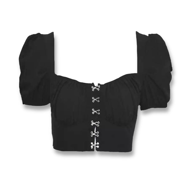 "DOLLY" PEASANT CROP TOP