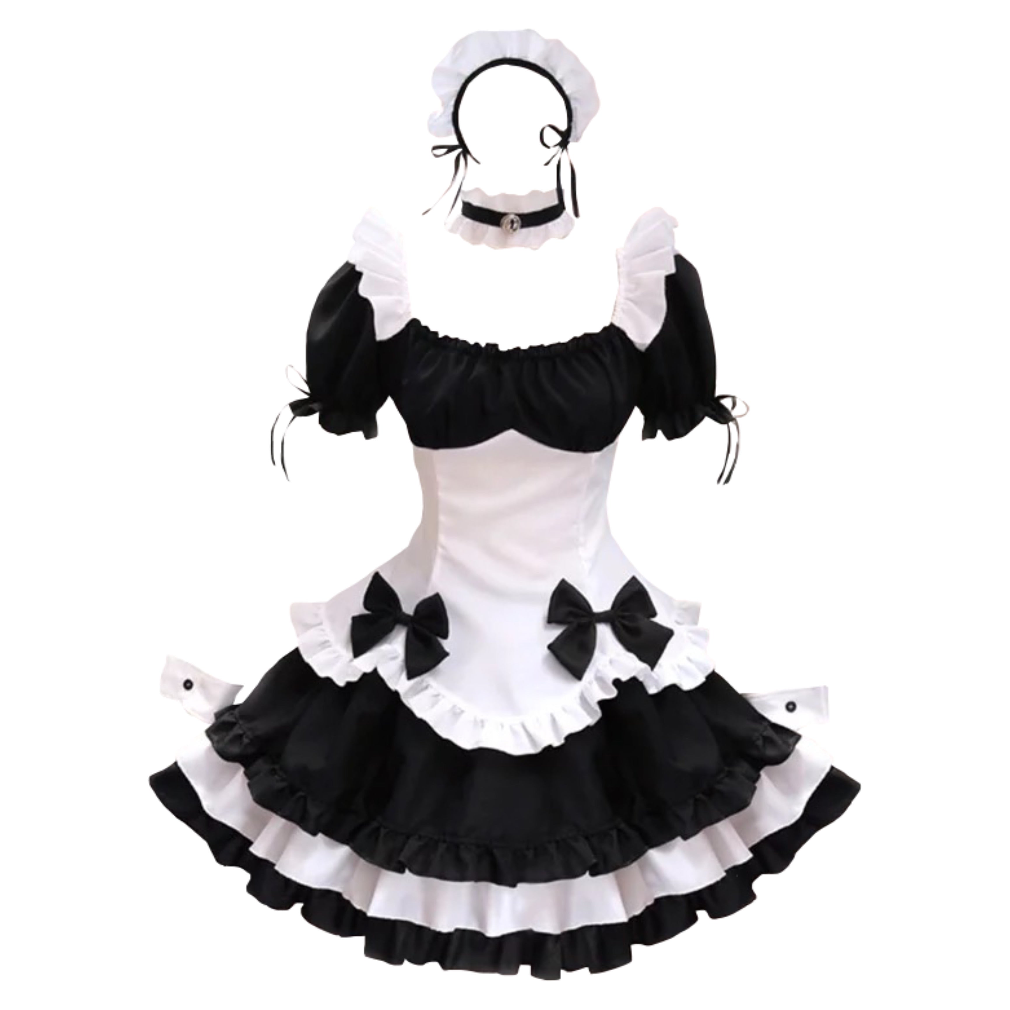 Black/ White Bow Maid Panties for Cosplay - Femboy Fashion