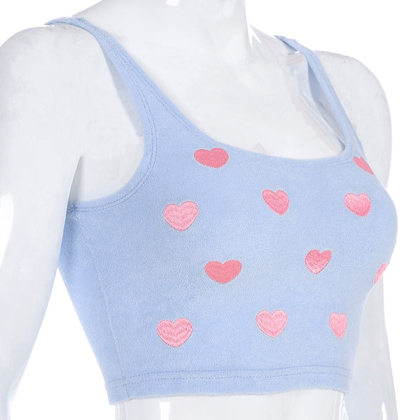 "PLUSH HEART" CROP TOP